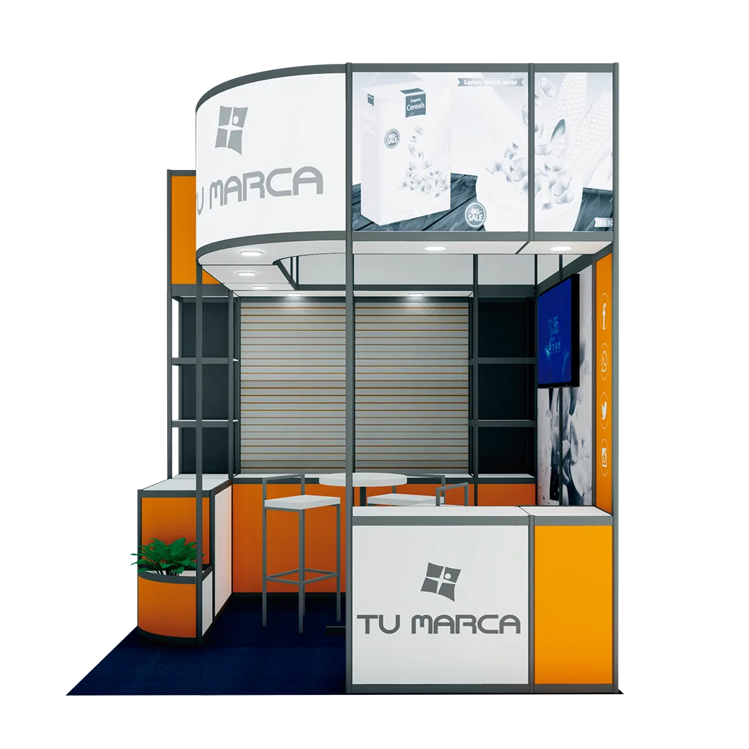 Display 3×3 Aluminio · STV-26-01 — vista 2