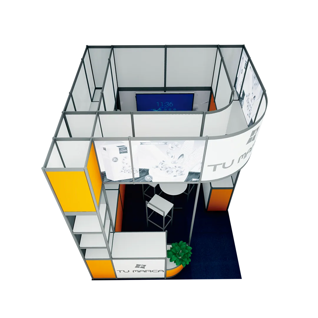 Display 3×3 Aluminio · STV-26-01 — vista 3